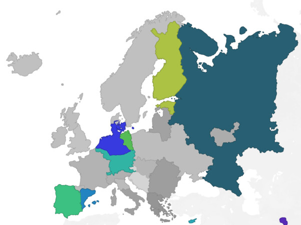 Nine brand new European regions